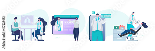 Online medical illustration set