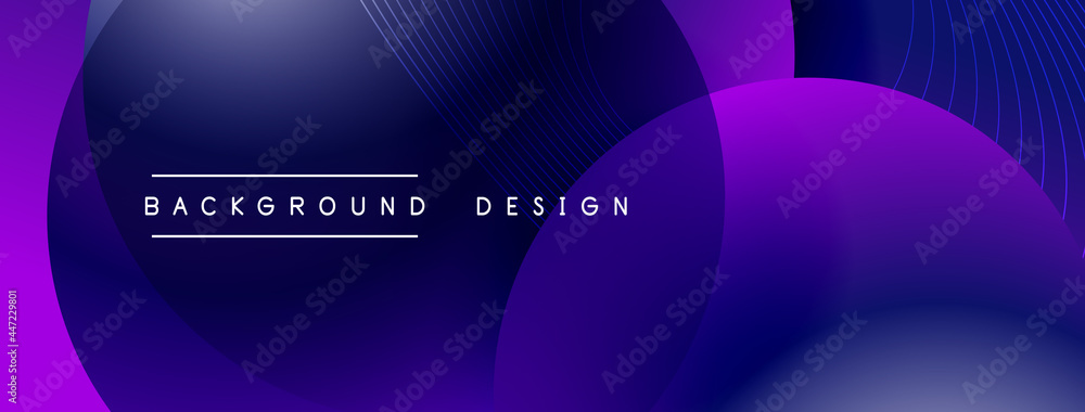 Gradient circles with shadows. Vector techno abstract background. Modern overlapping forms wallpaper background, design template Gradient circles with shadows. Vector techno abstract background. Modern overlapping forms wallpaper background, design template