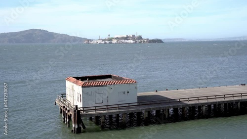 San Francisco Alcatraz Island and the ocean