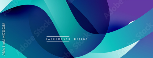 Abstract overlapping lines and circles geometric background with gradient colors