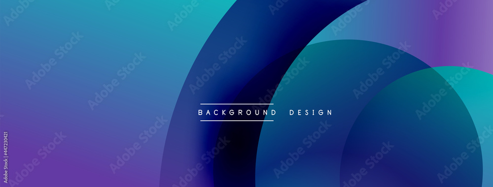 Abstract overlapping lines and circles geometric background with gradient colors Abstract overlapping lines and circles geometric background with gradient colors