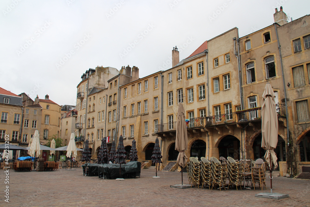 saint-louis square in metz in lorraine in france