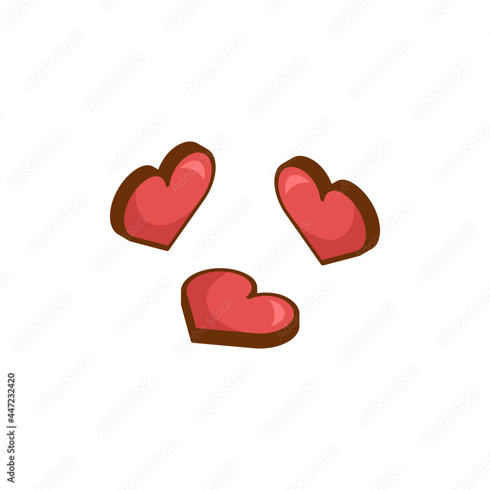 isometric heart icon .isometric heart vector illustration.