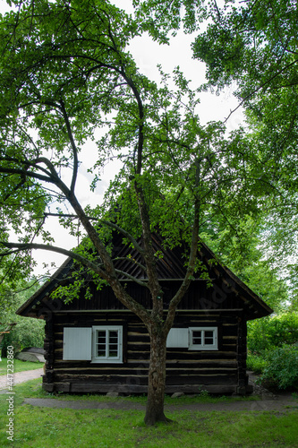 Ländliches altes Holzbohlen Haus mit Fensterläden, Spreewald, Brandenburg © Frauke Sidewind