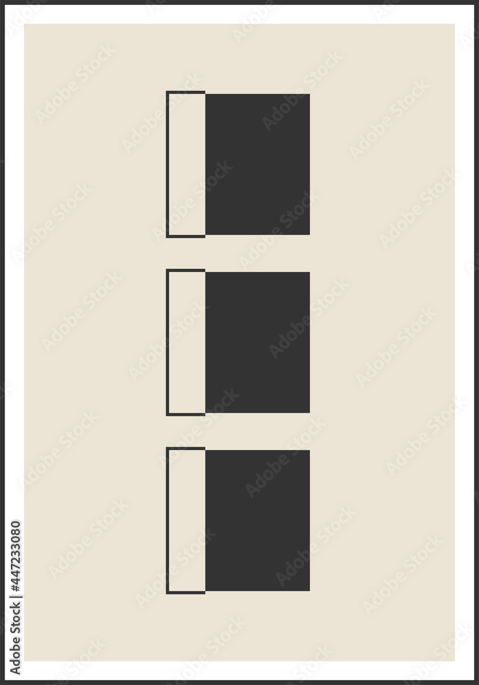 Minimal 20s geometric design poster, vector template with primitive shapes Minimal 20s geometric design poster, vector template with primitive shapes
