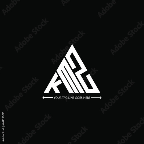 KMZ letter logo creative design. KMZ unique design
 photo