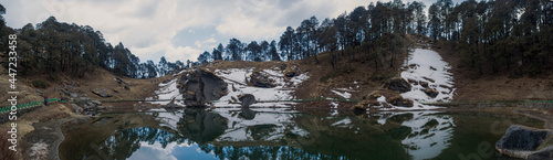 Hidden Face in the lake,  Serolsar Lake, Himachal Pradesh, India photo