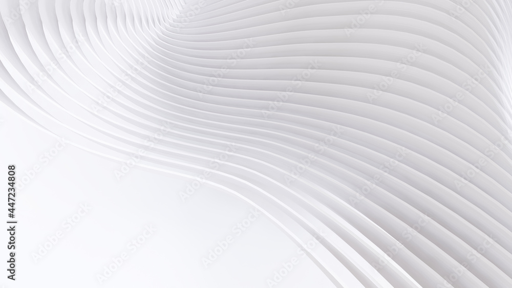 Abstract Curved Shapes. White Circular Background. Abstract Curved Shapes. White Circular Background.