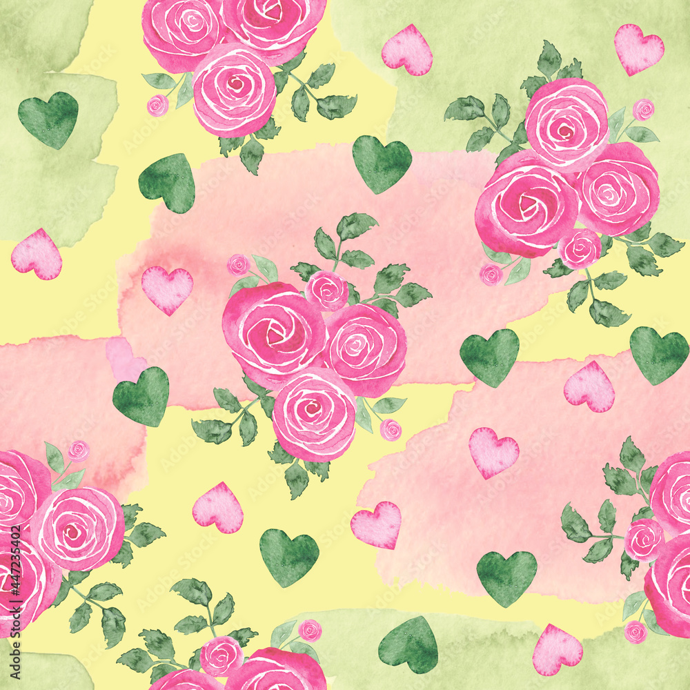 seamless background with roses