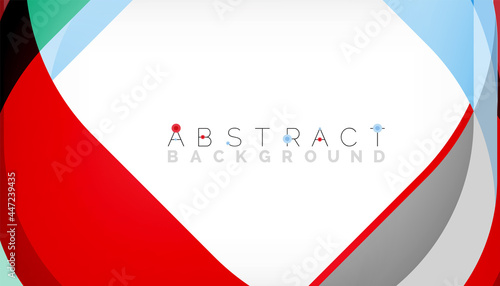 Abstract square shape with overlapping waves, minimal geometric background. Vector Illustration For Wallpaper, Banner, Background, Landing Page