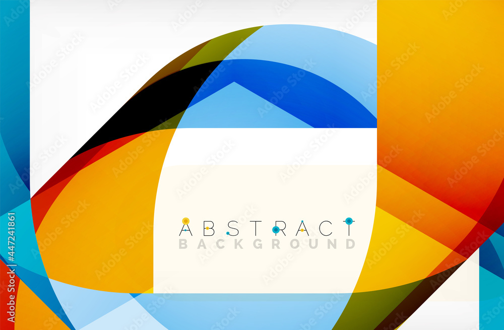 Abstract square shape with overlapping waves, minimal geometric background. Vector Illustration For Wallpaper, Banner, Background, Landing Page Abstract square shape with overlapping waves, minimal geometric background. Vector Illustration For Wallpaper, Banner, Background, Landing Page