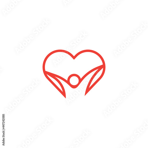 love wellness icon design illustration