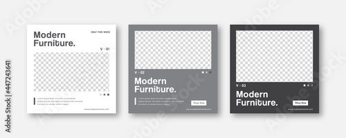 Minimalist modern furniture social media post template