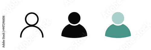 user vector icon. profile avatar modern human silhouette isolated on white background