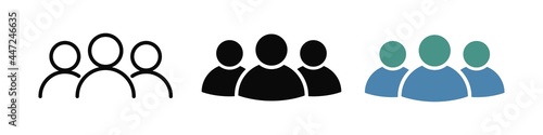 group logo icon. team vector avatar. teamwork business concept