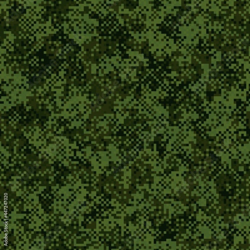 Professional seamless pixel forest camouflage for your production or design