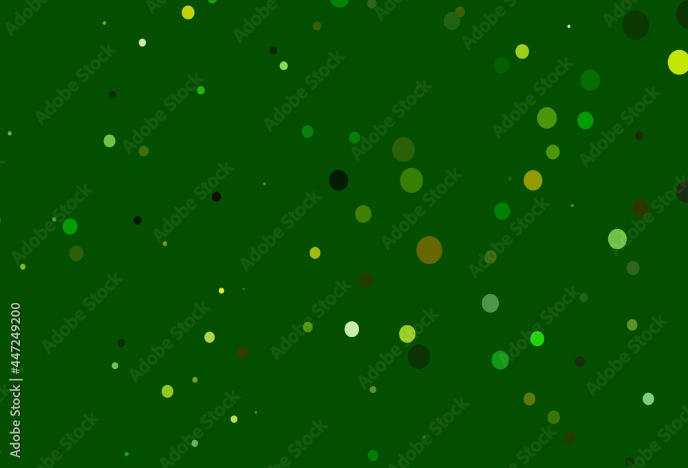 Light Green, Yellow vector background with bubbles. Light Green, Yellow vector background with bubbles.