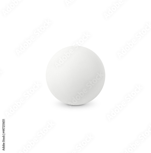 Small ping pong ball on isolated background with clipping path. Blank tabletennis object for your design logo or brand