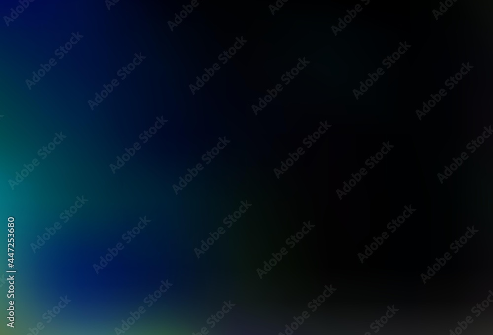 Dark BLUE vector blurred shine abstract background.