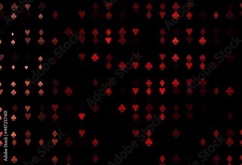 Dark Red vector layout with elements of cards.