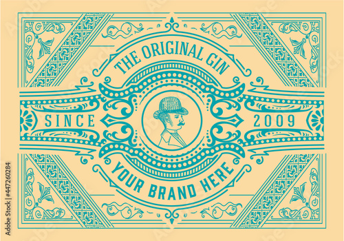 Vintage Label with Gin design