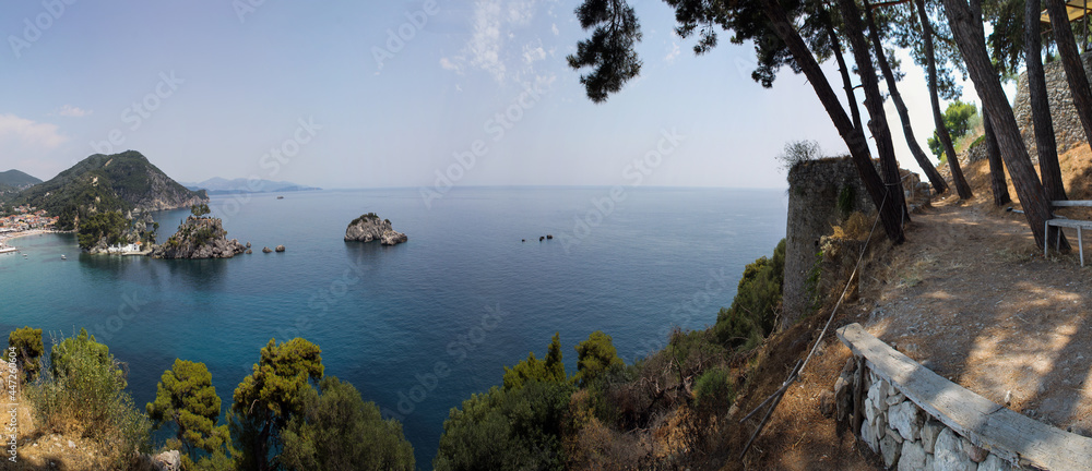 Fototapeta premium The island of Panagia in the Parga village on the Ionian sea, Greece