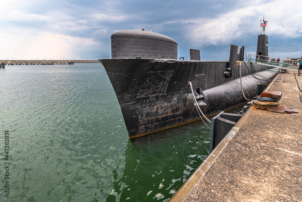 Fototapeta premium Uboot im Hafen von Sassnitz