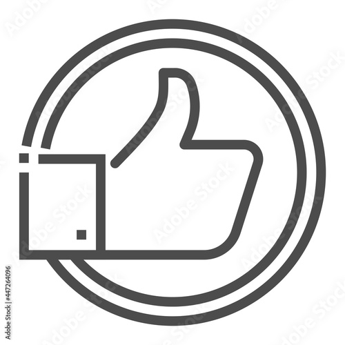 Completed, square line vector icon
