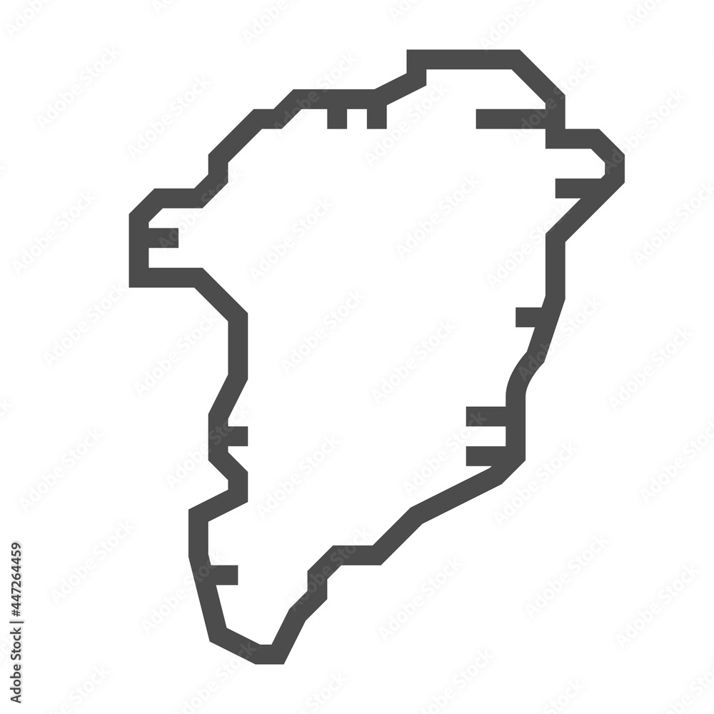 Greenland, square line vector icon Greenland, square line vector icon