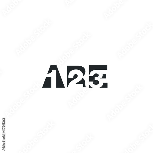 Free Download Letter ARE and number 123 Logo Design. Vector Illustration. - GFXLoad