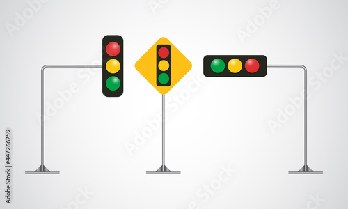 Traffic light illustration design. Traffic sign vector illustration.