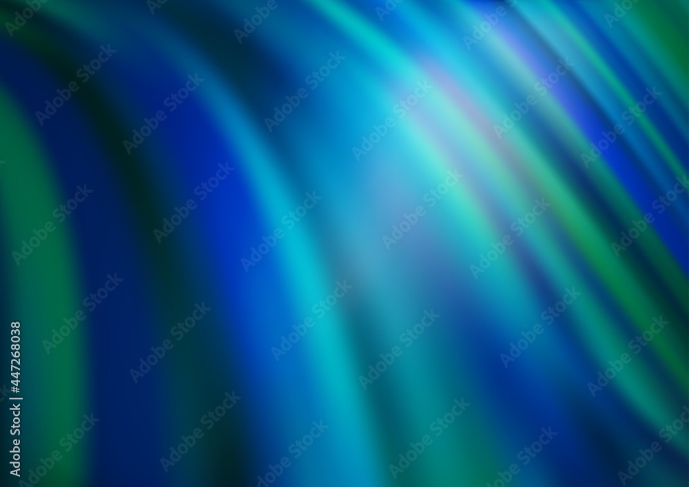 Dark Blue, Green vector pattern with lamp shapes.