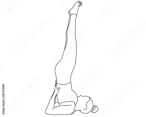 yoga, Sarvangasana, shoulder stand pose photo