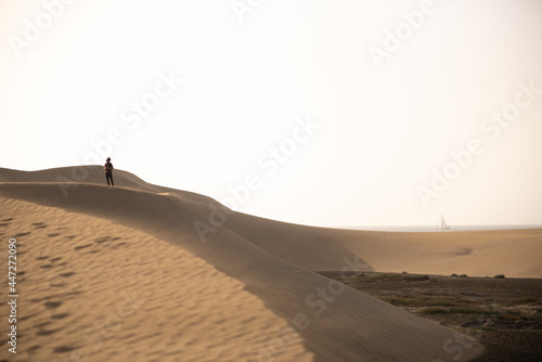 a person in the desert