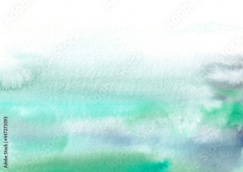 Green and blue watercolor cloud walpaper