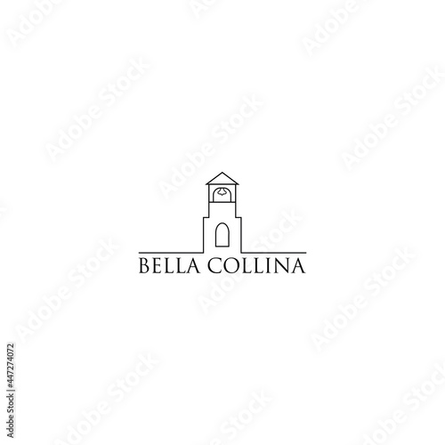 bell tower logo vector
