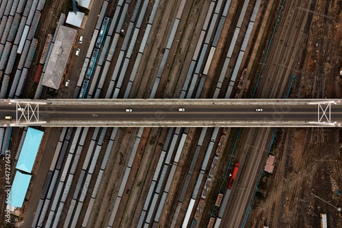highway above rails seen from the top © Admin