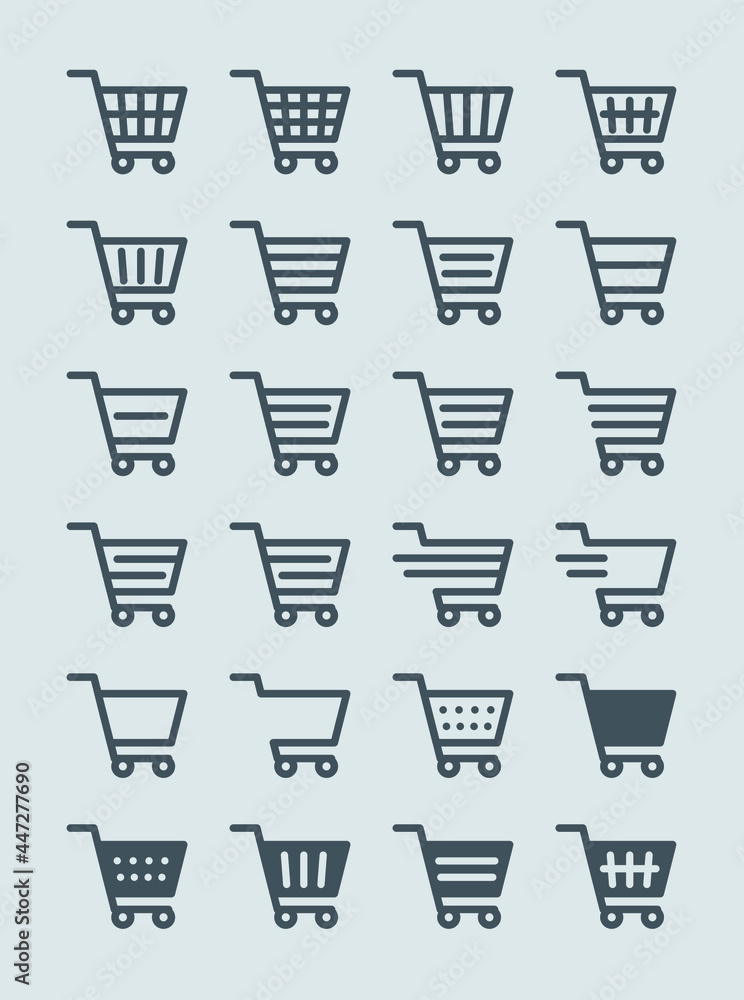shopping cart set of icons e-commerce shopping cart set of icons e-commerce
