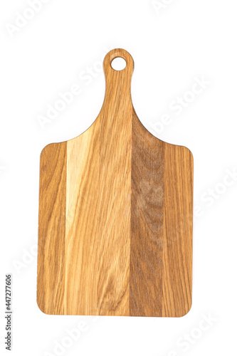 Isolated cutting board on white background.