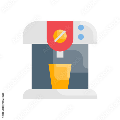 Portable Coffee Maker vector Flat icon style illustration. EPS 10 file