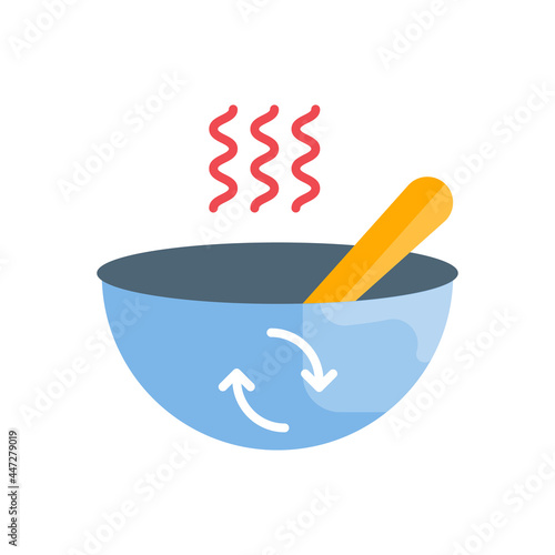Biodegradable bowl vector Flat icon style illustration. EPS 10 file