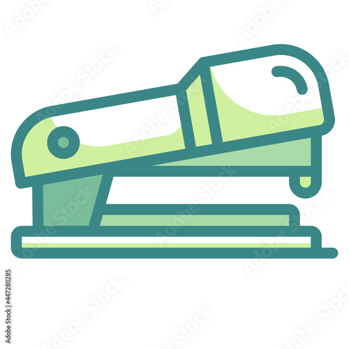 stapler blue line icon