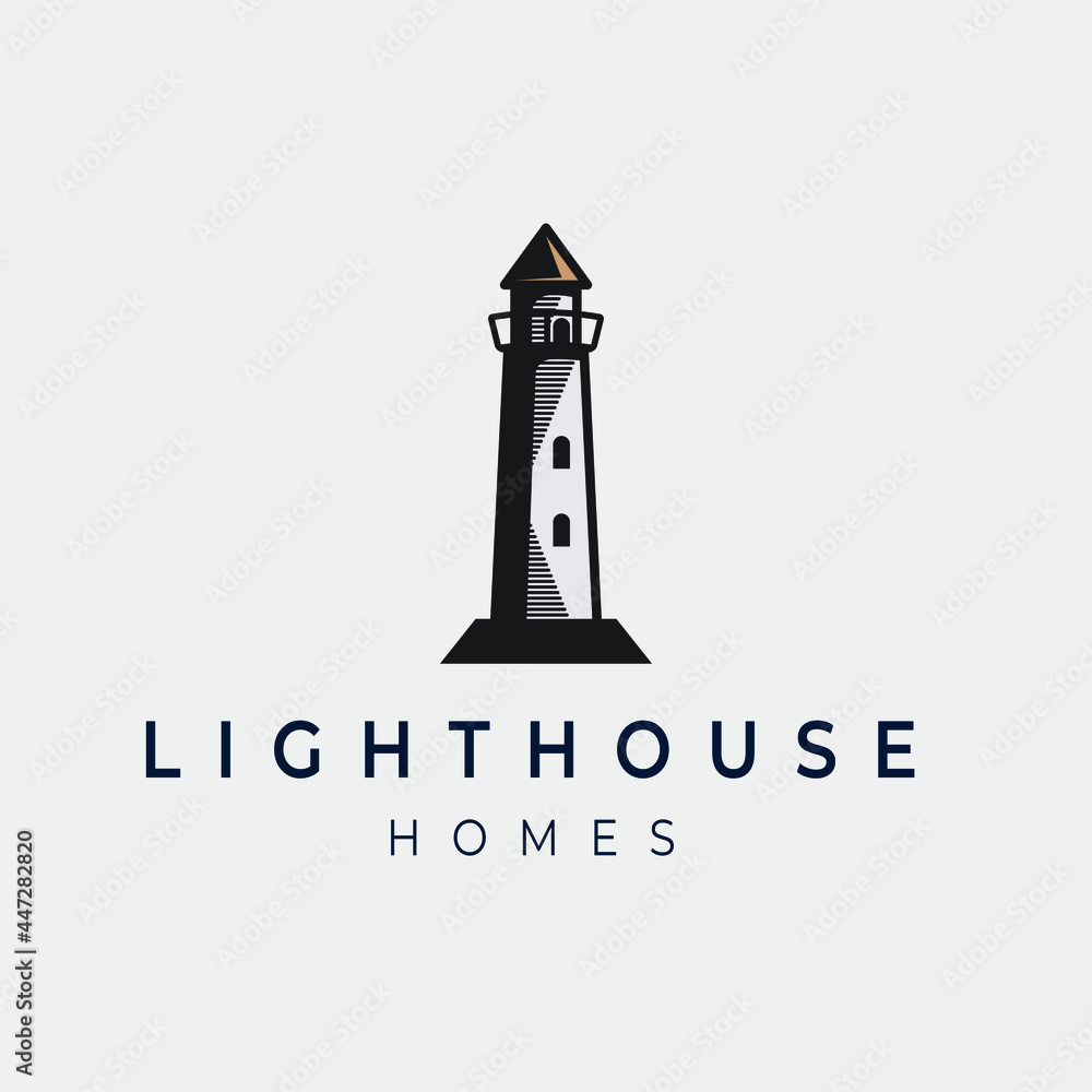 lighthouse logo design template. lighthouse symbol icon. lighthouse logo design template. lighthouse symbol icon.