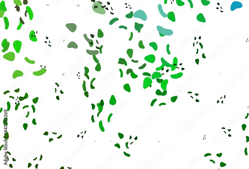 Light Green vector background with abstract forms.