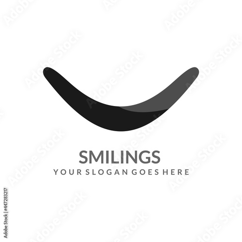 curved abstract logo resembling a boomerang