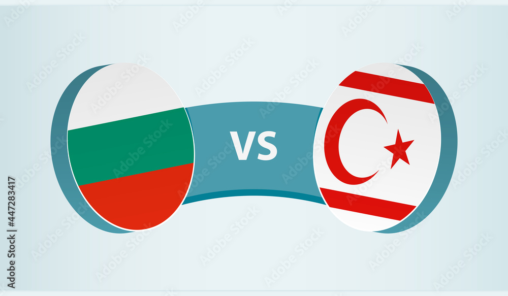 Bulgaria versus Northern Cyprus, team sports competition concept.