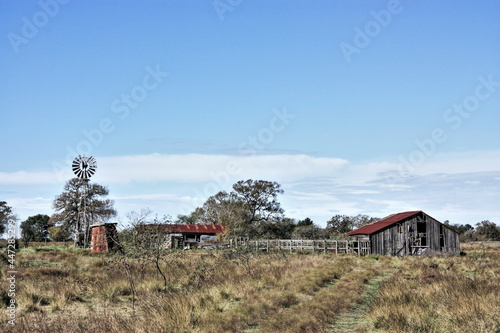 Windmill and barns near Bellville Texas