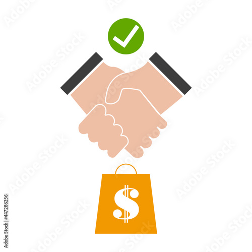 Business deal icon. Money design vector illustration design isolated