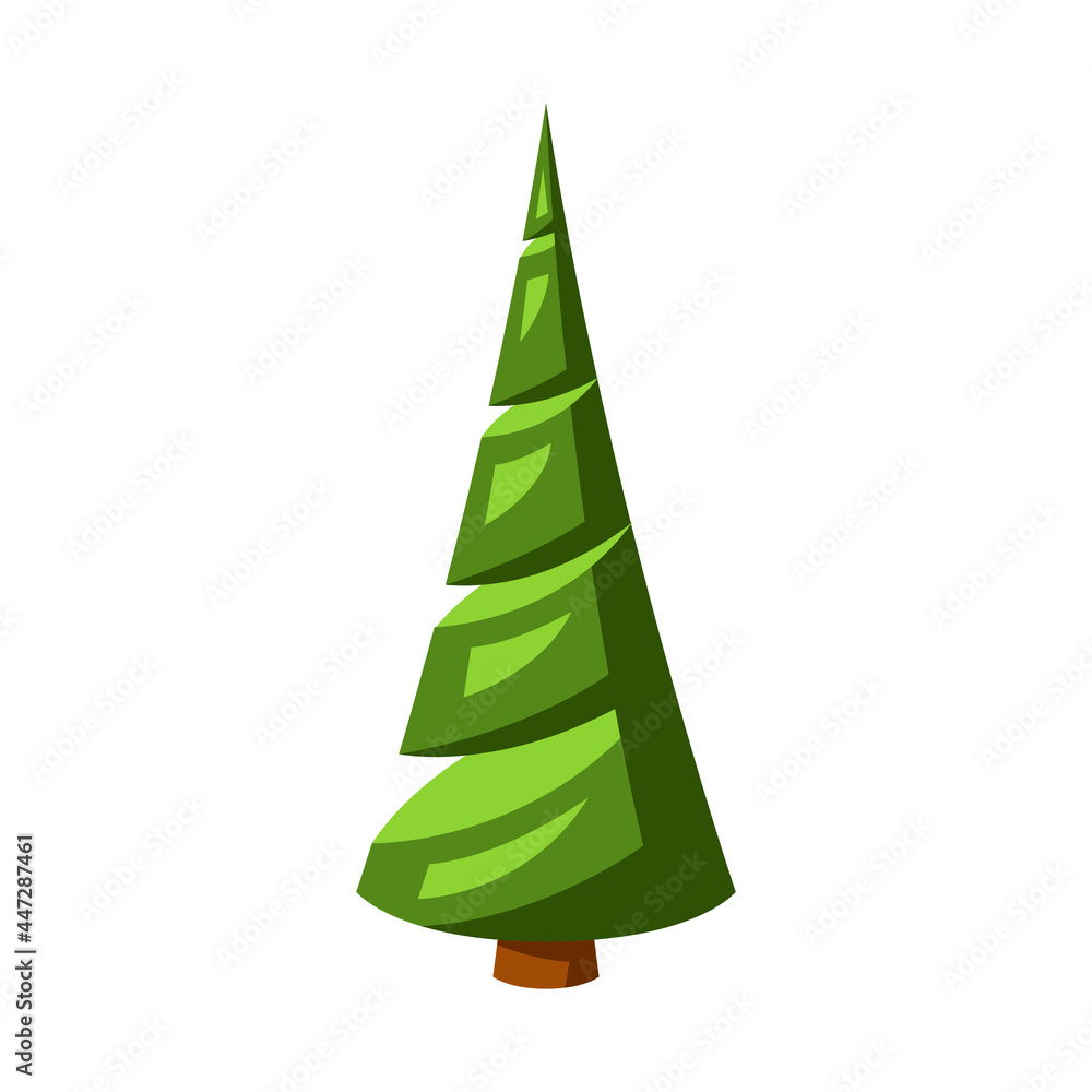 Merry Christmas illustration of tree. Holiday icon in cartoon style. Merry Christmas illustration of tree. Holiday icon in cartoon style.