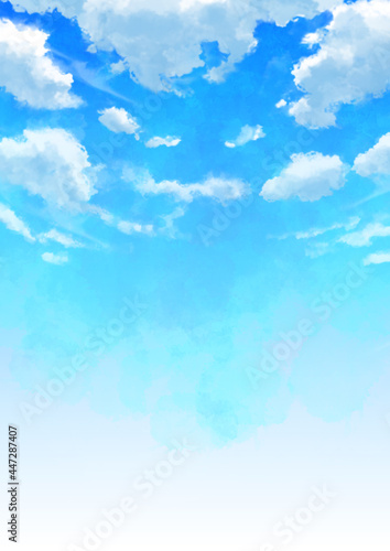 奥行き感のある青空と雲